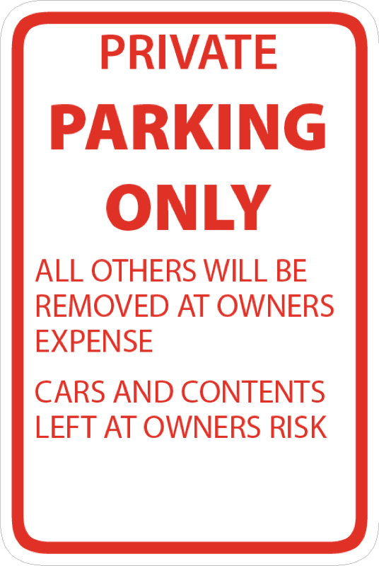 Parking and Regulation Signs 12x18